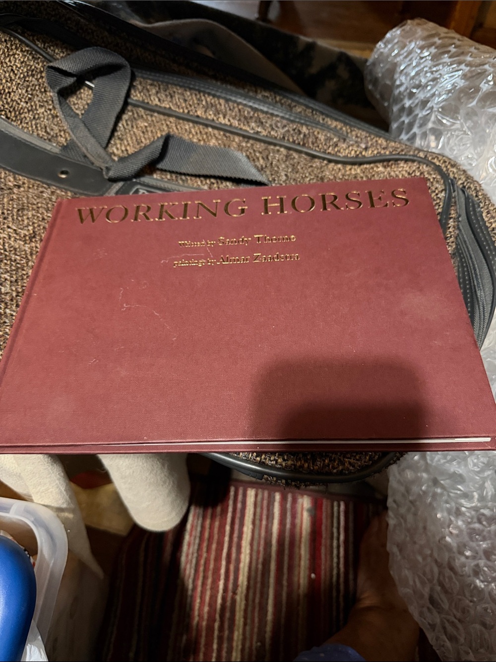 Working Horses Hardcover Book - Burgundy